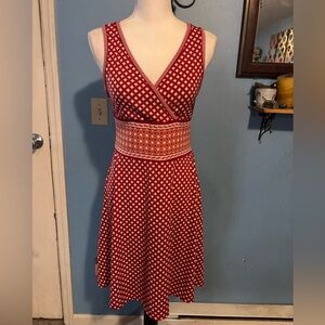 Max Studio, Pretty, Red & White, Dress